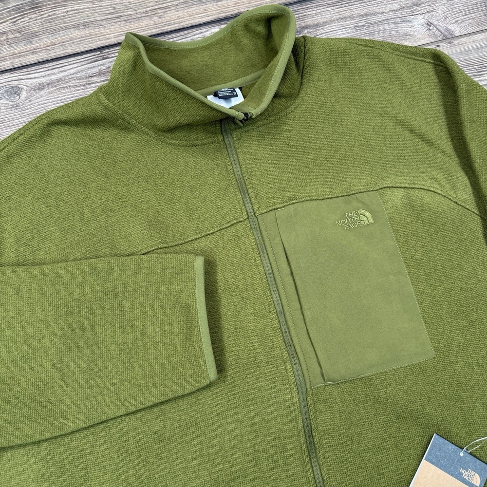 North Face‎ Mens Front Range Full Zip Fleece Jacket Olive Heather Size 2XL NEW